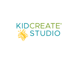 kidcreate studio logo features a yellow butterfly
