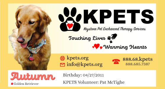 KPETS business card for dog Autumn