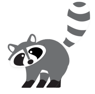 gif of a raccoonon all four legs as its tail flicks
