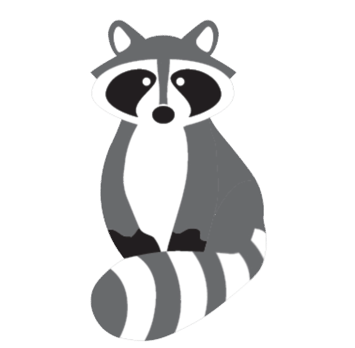 gif of a raccoon sitting as its tail flicks